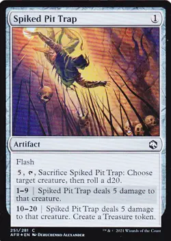 ADVENTURES IN THE FORGOTTEN REALMS..SPIKED PIT TRAP..FOIL..MTG..NRMT NP..COM - Image 1