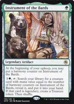 ADVENTURES IN THE FORGOTTEN REALMS..INSTRUMENT OF THE BARDS..MTG..NRMT NP..RARE - Image 1