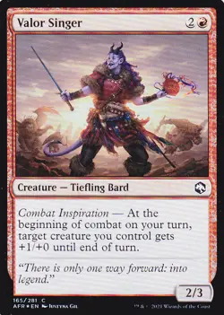 ADVENTURES IN THE FORGOTTEN REALMS..VALOR SINGER..FOIL..MTG..NRMT NP..COMMON - Image 1