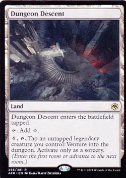 D & D ADVENTURES IN THE FORGOTTEN REALMS..DUNGEON DESCENT..MTG..NRMT NP..RARE - Image 1