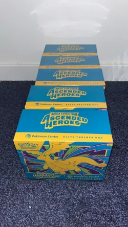 x5 Pokemon TCG Ascended Heroes Pokemon Center ETB Brand New - Image 1