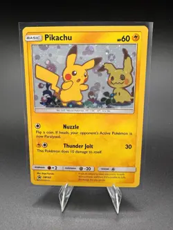 Pokemon 2019 Pikachu SM162 Sun & Moon Black Star Promo Holo Card LP - Image 1