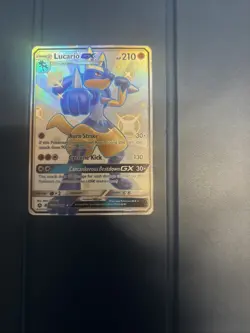 Pokemon Lucario GX SV64/SV94 Hidden Fates Holo 210 HP English Card - Image 1