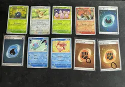 10 Card LOT Pokemon 151 REVERSE HOLOS And HOLOS ENEGY HOLOS SWIRLS RARE TCG - Image 1