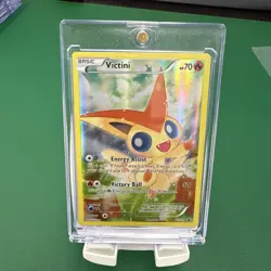Victini XY117 Black Star Promo Full Art Pokemon Card XY 2016 NM- w Magnetic Case - Image 1