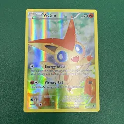 Victini XY117 Black Star Promo Full Art Pokemon Card XY 2016 NM- w Magnetic Case - Image 2