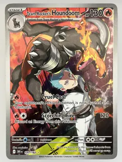 Pokemon TCG Team Rockets Houndoom Illustration Rare Card 191/182 Destined Rivals - Image 1