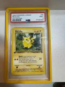 Pokemon Pikachu Jungle 1st Edition 60/64 1999 PSA 9 Regular Card - Image 1