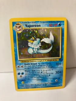 Vaporeon 12/64 Jungle Holo Rare Pokemon Card WOTC 1999 LP - Image 1