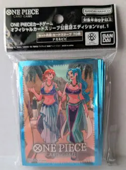 One Piece TCG Card Game Official Card Sleeves Nami & Vivi 70ct Vol. 1 - Image 1