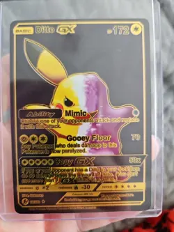 Ditto GX Black Foil Fan Art Vinyl Collector Pokemon Card 127/255 Gooey Floor - Image 1