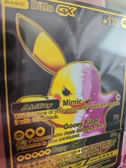 Ditto GX Black Foil Fan Art Vinyl Collector Pokemon Card 127/255 Gooey Floor - Image 4