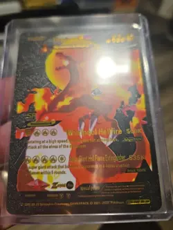Charizard Vmax Black Foil Fan Art Vinyl Collector Pokemon Card 1/8 HP780 - Image 3