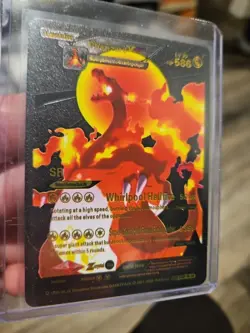 Charizard Vmax Black Foil Fan Art Vinyl Collector Pokemon Card 1/8 HP780 - Image 4