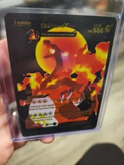 Charizard Vmax Black Foil Fan Art Vinyl Collector Pokemon Card 1/8 HP780 - Image 5