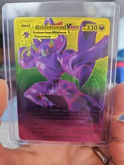 Grimmsnarl Vmax Rainbow Foil Fan Art Vinyl Textured Collector Card - Image 1