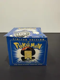 Pokemon Poliwhirl 23K Gold Plated Trading Card Limited Edition w/ Box & COA - Image 1