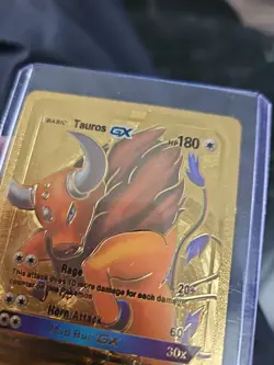 Taurus GX Premium Gold Foil Fan Art Textured Collector Pokemon Card - Image 4