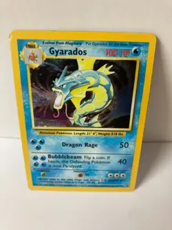 Gyarados 6/102 Base Set Holo Rare Pokemon Card WOTC 1999 MP/LP - Image 1