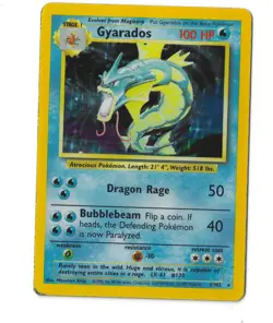Gyarados 6/102 Base Set Holo Rare Pokemon Card WOTC 1999 MP/LP - Image 3