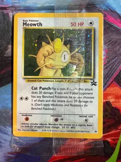Sealed Game Boy WOTC Meowth #10 Black Star Promo Pokemon Card ⭐👀 - Image 1