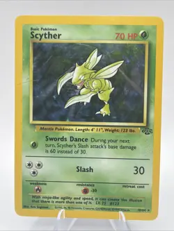 Scyther - 10/64 - Holo Rare - Jungle - Pokemon TCG - MP - Image 1