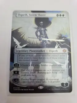 mtg, Elspeth, Storm Slayer (Borderless) Tarkir: Dragonstorm Foil NM - Image 1