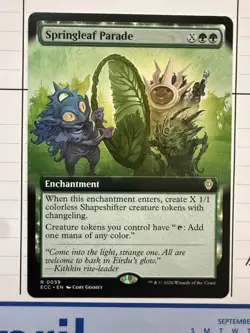 MTG - Springleaf Parade - Extended Art Rare #39 - Commander: Lorwyn Eclipsed NM - Image 1