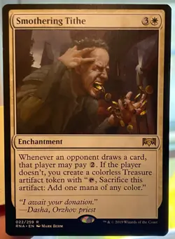 Smothering Tithe - Ravnica Allegiance Rare Near Mint MTG - Image 1