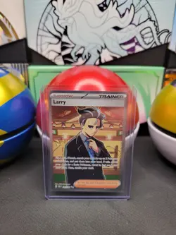 Pokemon TCG Larry 235/182 Sv04: Paradox Rift Ultra Rare Trainer Holo NM - Image 1