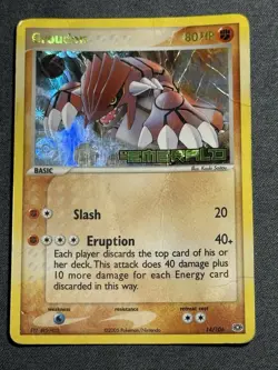 Pokemon EX Emerald Groudon #14/106 Reverse Holo Card Eng DMG - Image 1