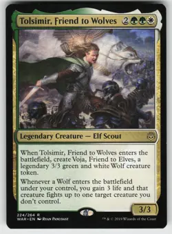 Tolsimir, Friend to Wolves R War of the Spark 224 MTG - Image 1