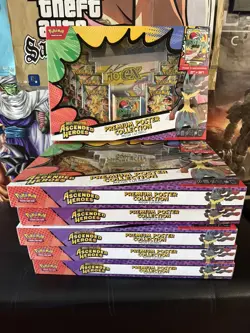 Pokemon TCG, Ascended Heros Lot Of (6) Premium Poster Collection Mega Lucario - Image 1