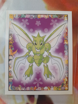 1999 Pokemon Scyther #123 Merlin Sticker LP-NM - Image 1