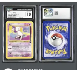 Pokemon 2000 MEW-BLACK Star Promo 8 Cgc Gem Mint 10 League - Image 1