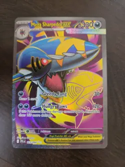 POKEMON PHANTASMAL FLAMES MEGA SHARPEDO EX ULTRA RARE HOLO 113/094 NM+ - Image 1