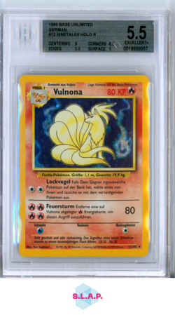 NINETALES HOLO R 1999 POKEMON BASE UNLIMITED GERMAN 12 BGS 5.5 - Image 1