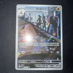 Pokemon TCG Team Rocket's Dugtrio 239/217 ASC Full Art Holo Stage 1 100HP - Image 1