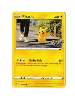 Pikachu 027/078 Common Pokemon GO NM - Image 1