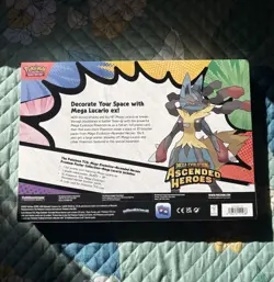 Pokemon Mega Evolution Ascended Heroes Poster Box Mega Lucario 2023 - Image 2