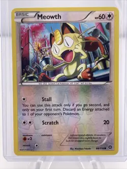 Pokemon TCG Meowth Steam Siege 88/114 Reverse Holo Common NM - Image 1