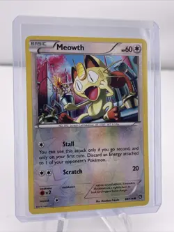 Pokemon TCG Meowth Steam Siege 88/114 Reverse Holo Common NM - Image 2