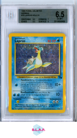 LAPRAS HOLO R 1999 POKEMON FOSSIL UNLIMITED GERMAN 10 BGS 6.5 - Image 1