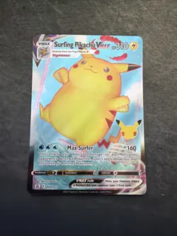 Surfing Pikachu VMAX 009/025 Pokemon Celebrations Holo English Near Mint - Image 1