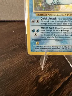 Pokemon Vaporeon Jungle Holo Rare Unlimited 12/64 1999 80 HP English - Image 5