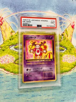 1998 POKEMON JAPANESE VENDING SERIES 1 #122 MR. MIME PSA 9 - Image 1