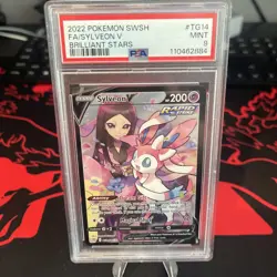 PSA 9 Sylveon V TG14/TG30 English Pokemon SWSH Brilliant Stars Trainer Gallery - Image 1