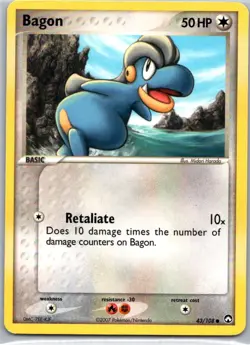 Pokemon TCG Bagon 43/108 Power Keepers LP - Image 1