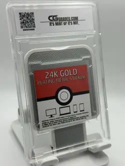 CG GRADED 2023 POKEMON STRIKING POPPING CANDY VAPOREON 24K GOLD PLATING Sticker - Image 2