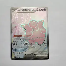 Pokemon Lillie's Clefairy ex Promo Full Art Holo 195 Sv: Scarlet & Violet 190 HP - Image 1